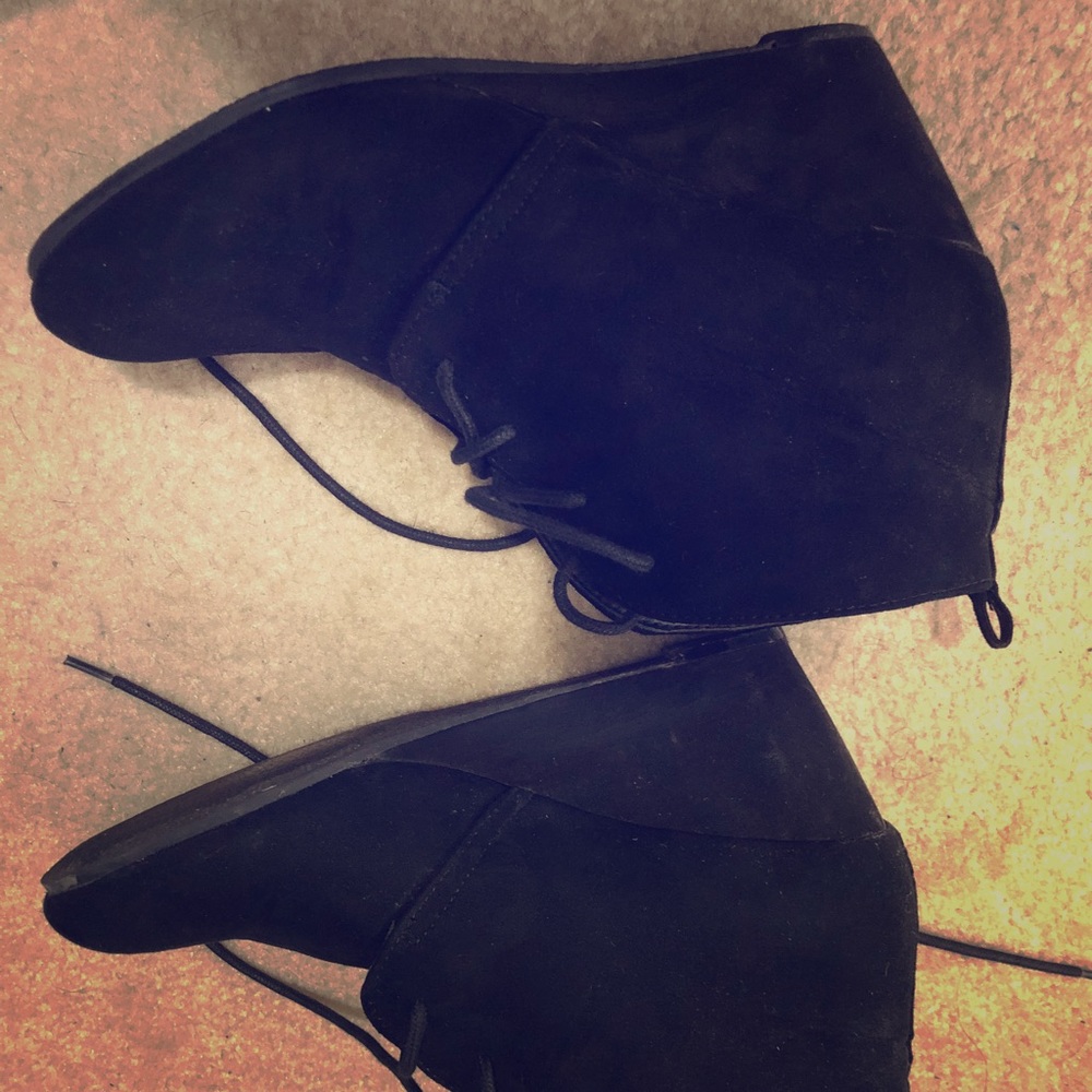 Lightly worn New Directions wedge boots